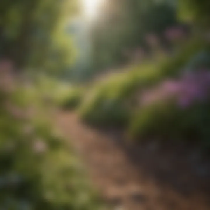 A scenic landscape integrating phlox with other plants, demonstrating ecological harmony.