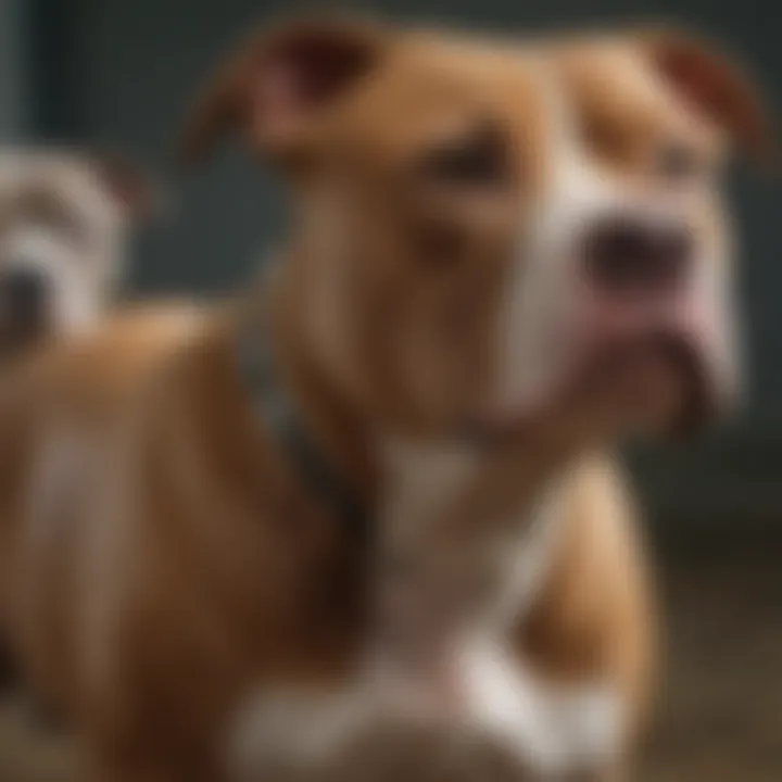 Shelter showcasing various pit bulls waiting for adoption