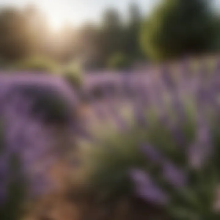 Lavender plants thriving in a sunlit garden.