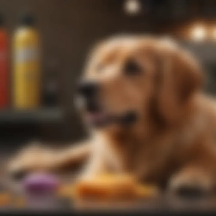 Close-up of ingredients used in premium dog grooming products