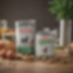 Close-up of key ingredients in Royal Canin Digestive Care pet food