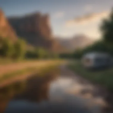 Panoramic view of a scenic landscape in Oklahoma, ideal for RVing