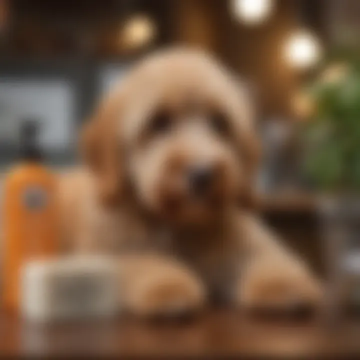 A selection of grooming soaps suitable for Goldendoodles