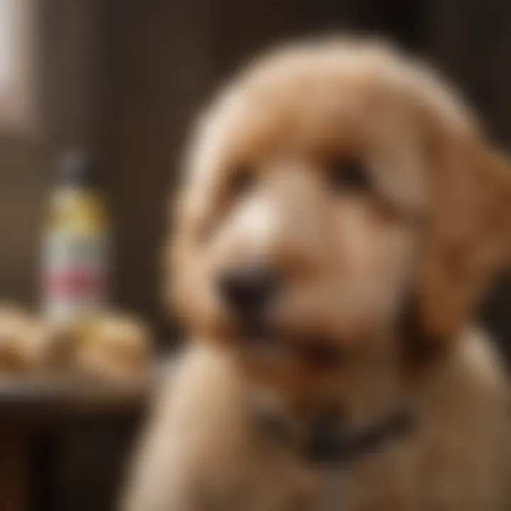 Close-up of natural ingredients beneficial for Goldendoodle coats