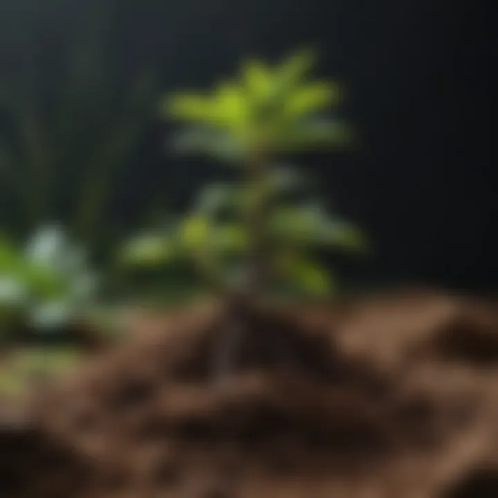 A close-up view of soil particles illustrating drainage capabilities essential for bonsai health.