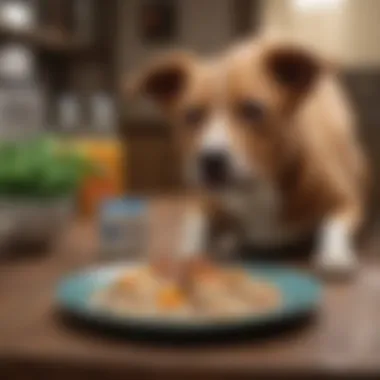 Exploring Alternative Foods for Dogs A plate showcasing alternative dog-friendly foods for diarrhea