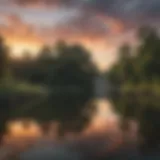 A serene view of Smith Island Lake reflecting the surrounding landscape