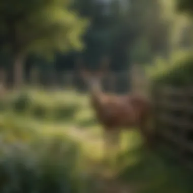 Effective Garden Fencing Against Deer A garden surrounded by a fence to deter deer