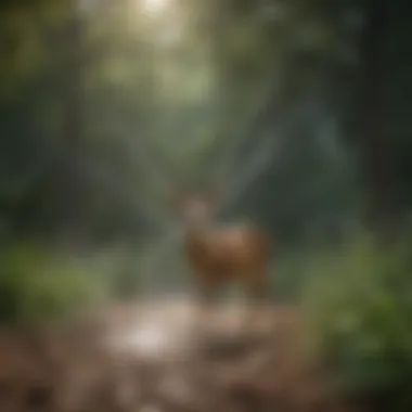 Motion-Activated Sprinklers as a Deer Deterrent An example of a motion-activated sprinkler system in a garden