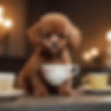 A well-groomed Teacup Poodle showcasing its elegant coat