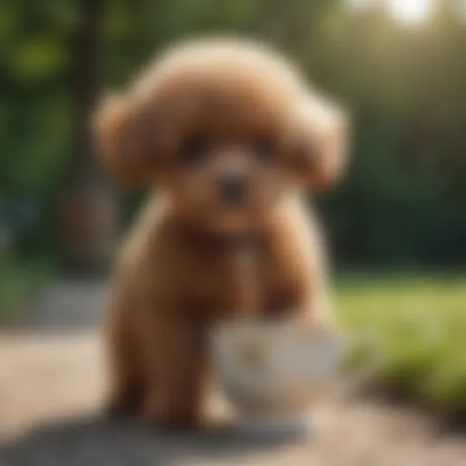 A playful Teacup Poodle enjoying a sunny day in Maryland