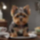 Teacup Yorkie Terrier showcasing its luxurious coat and petite stature