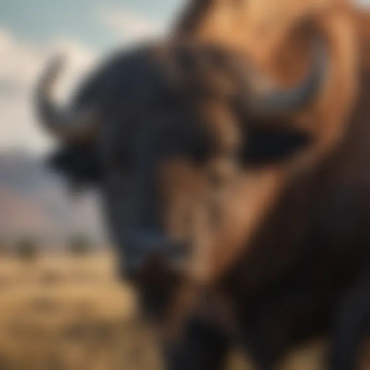 An illustration depicting the historical significance of the buffalo in indigenous cultures