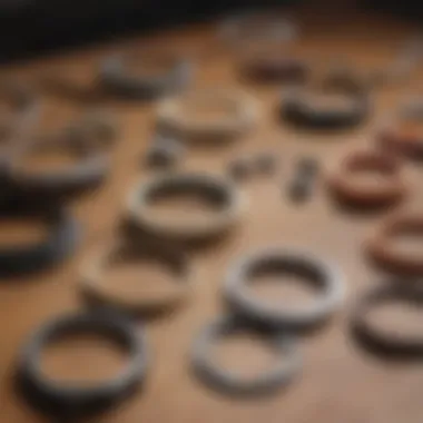 A selection of various cat flea collars displayed on a wooden surface.