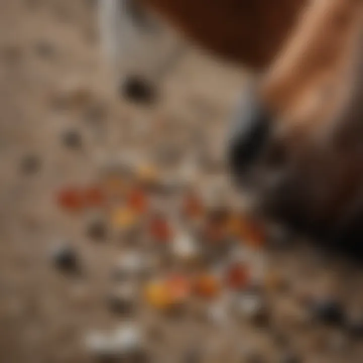 Close-up of active ingredients in horse dewormers