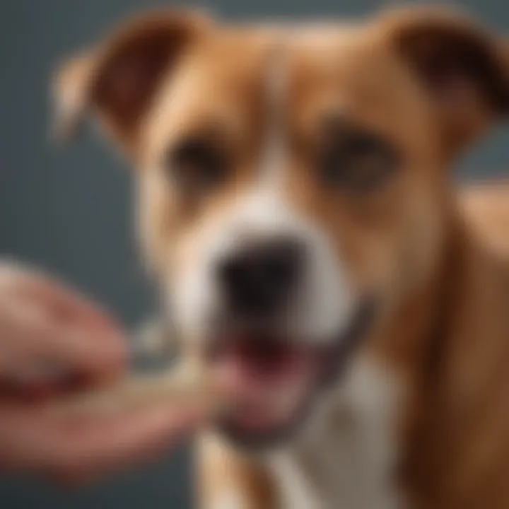 A veterinarian examining a dog's teeth, demonstrating the importance of dental health.