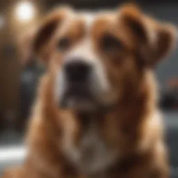 Close-up of a dog with a shiny coat