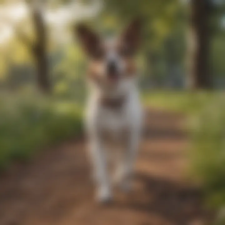 A small hypoallergenic dog enjoying a walk in the park