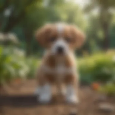 The Joy of Playfulness in Puppy Videos A joyful puppy playing in a vibrant garden