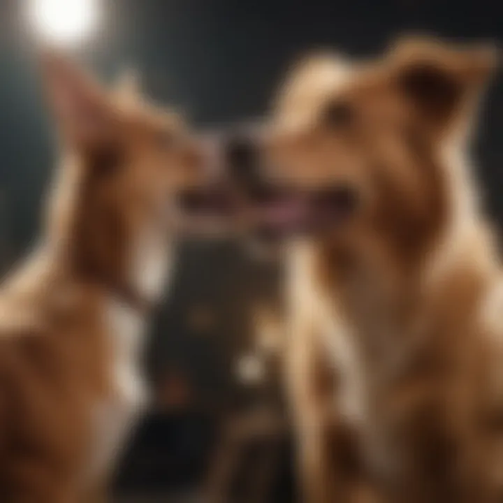 A joyful dog playing with its owner, illustrating the emotional bond between them.