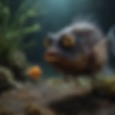 Reproductive Behavior of the Angler Fish A visual depiction of the reproductive behavior of angler fish in their natural environment
