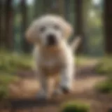 Playful Labrador puppy exploring its surroundings
