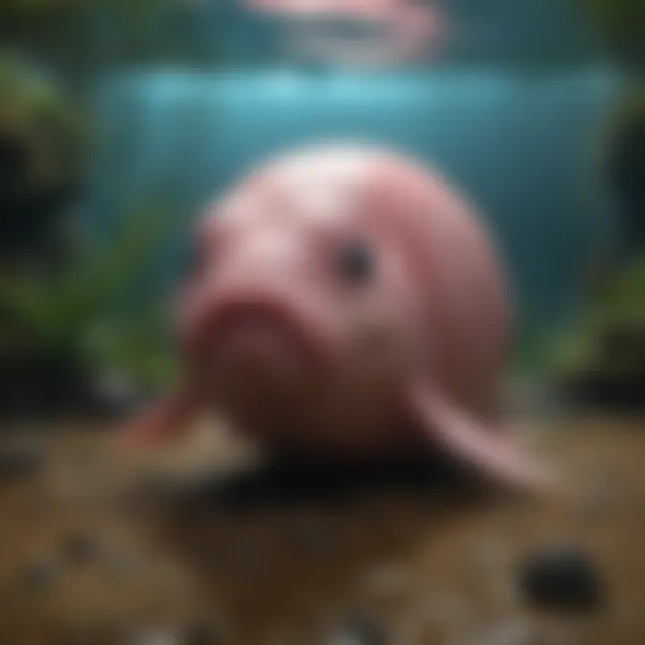 An illustration depicting the environmental conditions essential for blobfish survival.