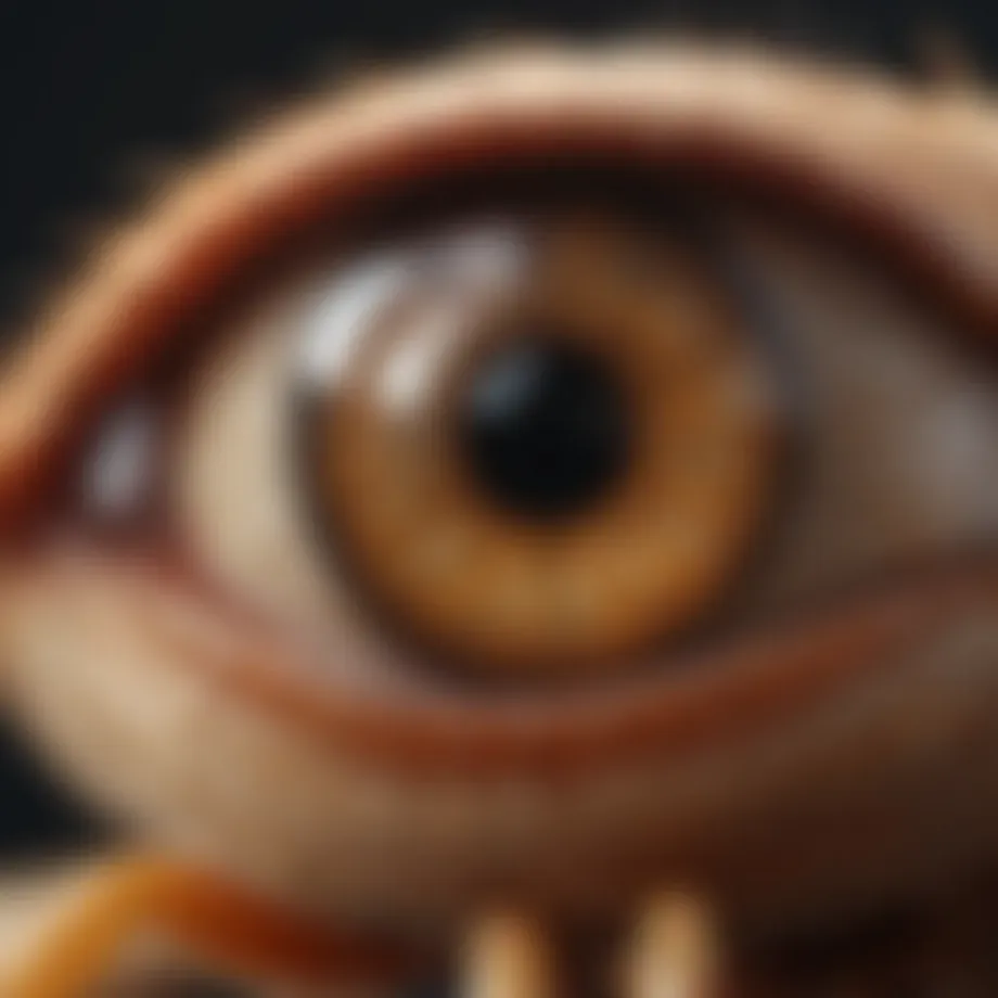 Detailed diagram of termite eye anatomy