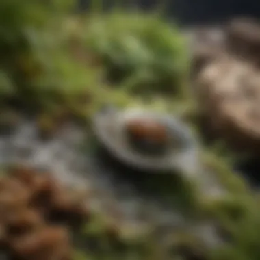 A limpet grazing on algae, highlighting its feeding behavior