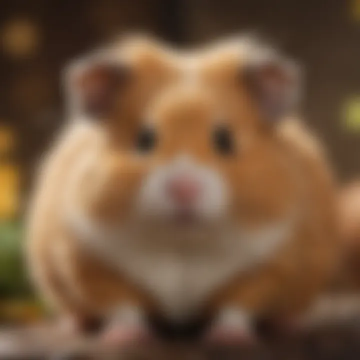 Long-haired hamster showcasing its beautiful fur