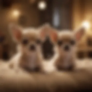 A range of Chihuahua puppies in a cozy indoor environment