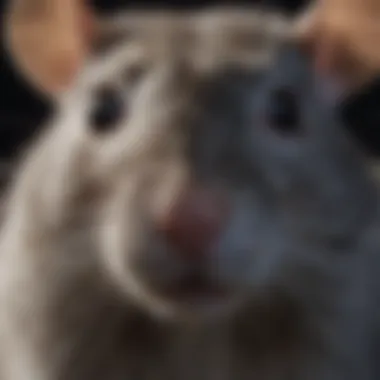 Whiskers and Wonders: A Rat's Nighttime Adaptation A close-up of a rat's whiskers and eyes reflecting moonlight