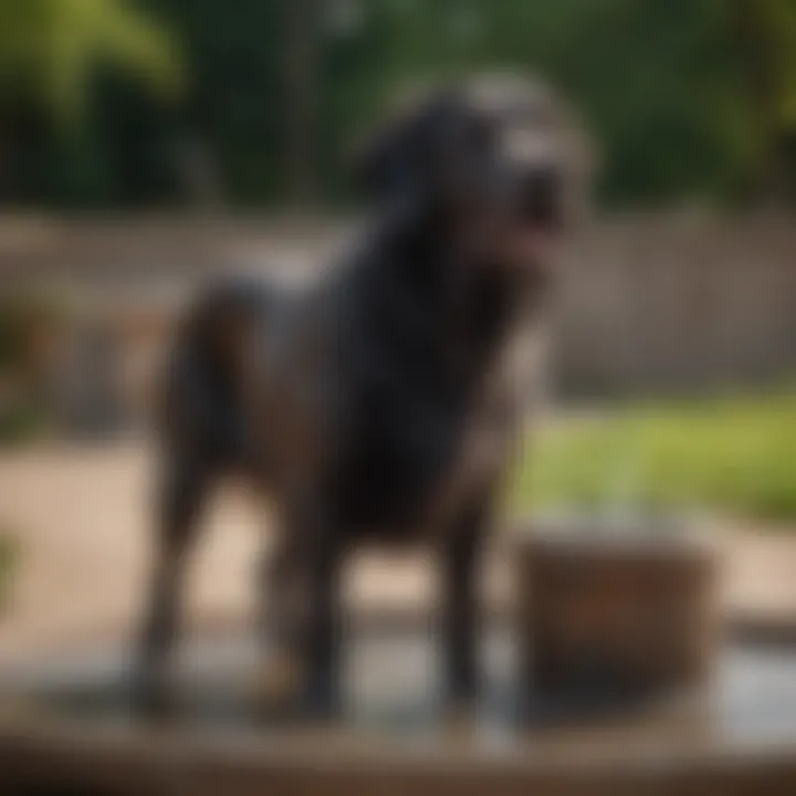 Modern large dog water fountain with filtration system