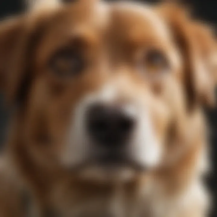 A happy dog with clean fur around the eyes