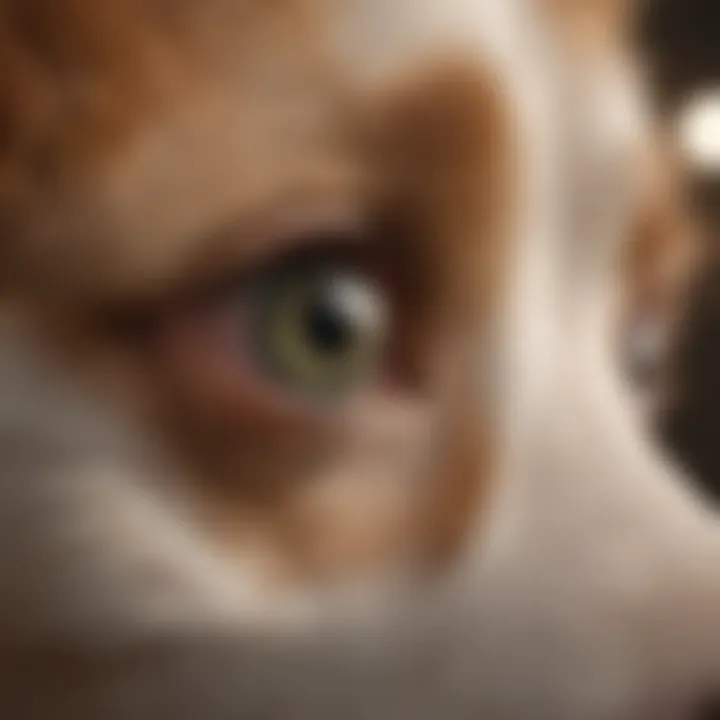 Veterinarian examining a dog's eyes for health issues