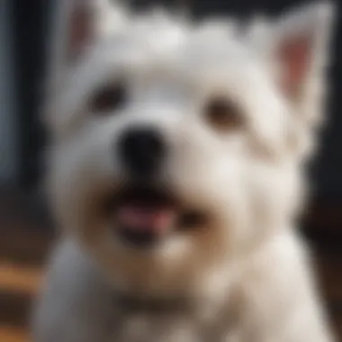 Close-up of West Highland Terrier's expressive face