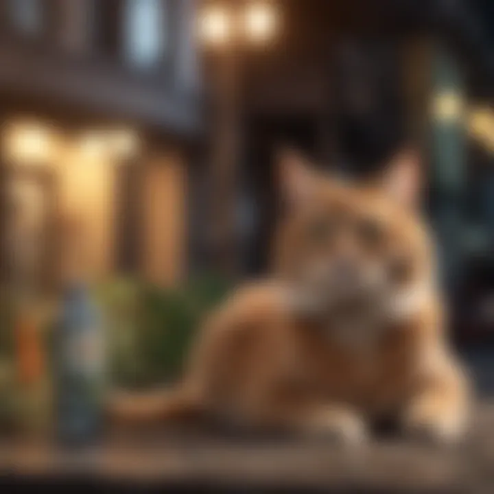 Different types of cat repellent products on display