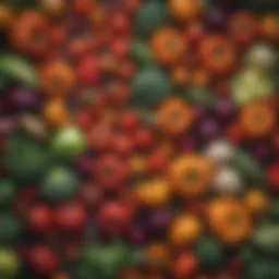 A vibrant assortment of fresh vegetables showcasing their colors and textures