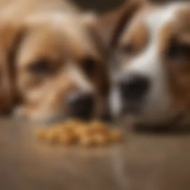 Trazodone tablets next to dog treats