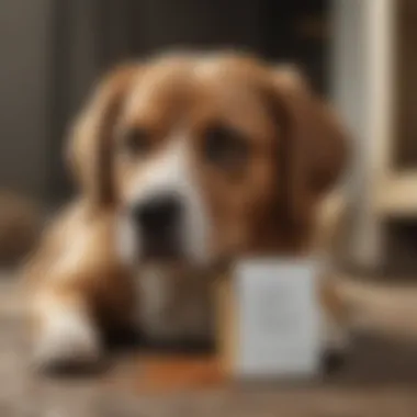 Signs of Distress A dog displaying signs of distress or discomfort