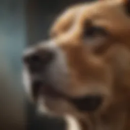 A close-up of a dog scratching its ear, highlighting symptoms of allergies.