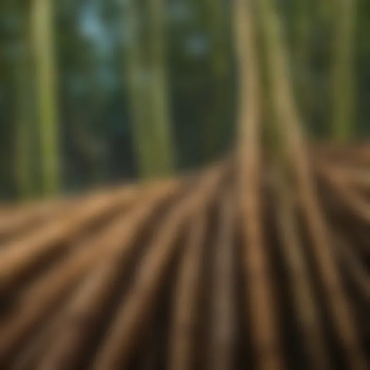 Bamboo construction emphasizing its strength and versatility