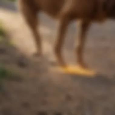 Close-up of a dog's rear end, highlighting potential irritation signs