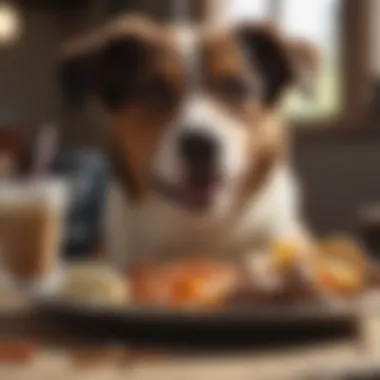 A happy dog enjoying a nutritious meal.