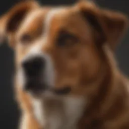 Illustration of a female dog in heat, showing physical changes.