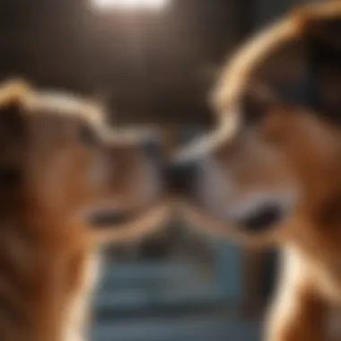 Illustration of dog and owner bonding