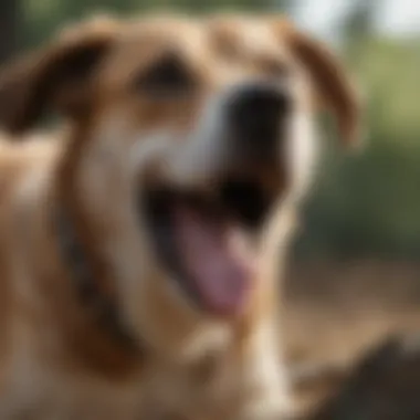 Instinctual Licking Behavior Dog engaging in licking behavior