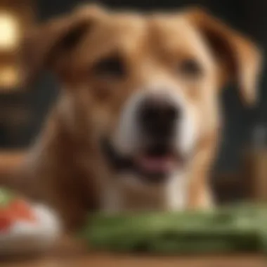 Identifying Allergic Reactions in Dogs A dog showing signs of discomfort after eating green beans