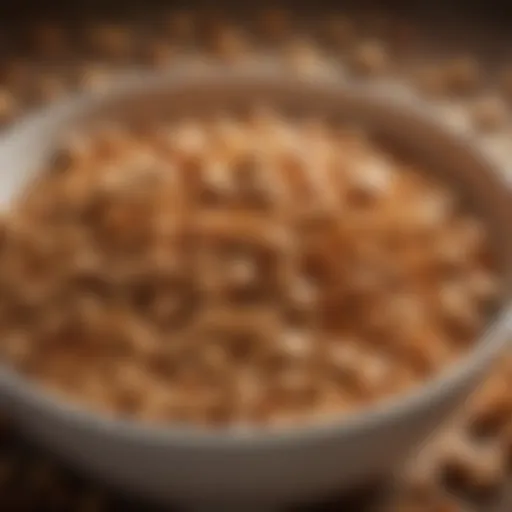 Close-up of chicken feed in a bowl, highlighting its nutritional value.