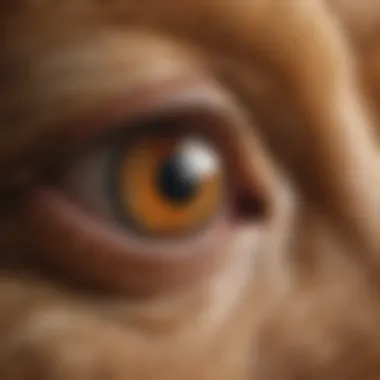 Close-up of a dog's eye showing signs of conjunctivitis